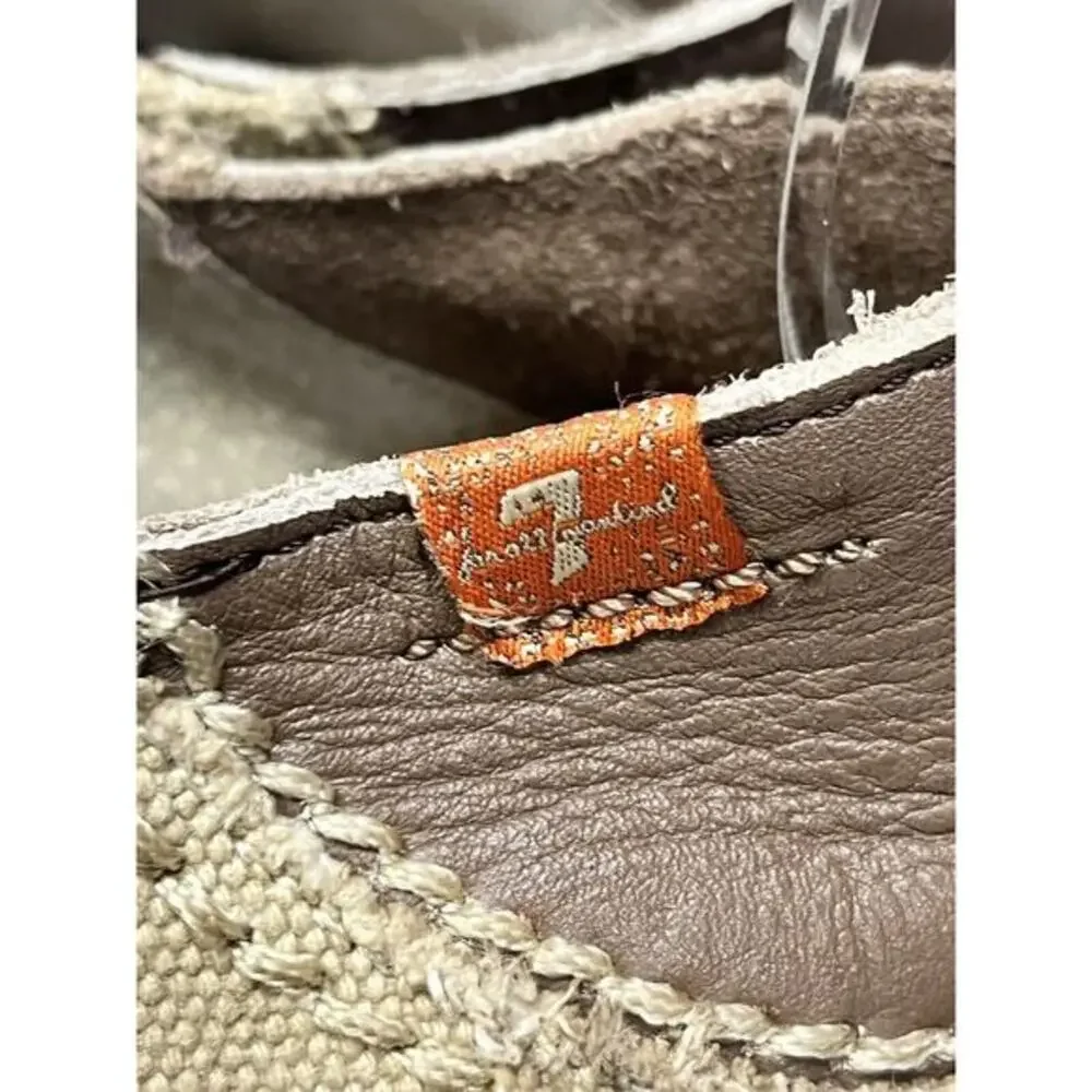 7 For All Mankind Men's size 9 Lace-Up Leather Casual‎ shoe tan leather accents